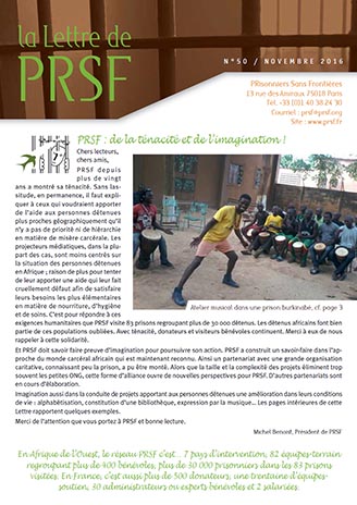 Première page de la Lettre n°50 de PRSF