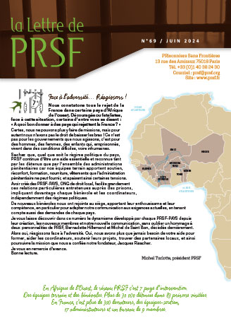Première page de la Lettre n°69 de PRSF